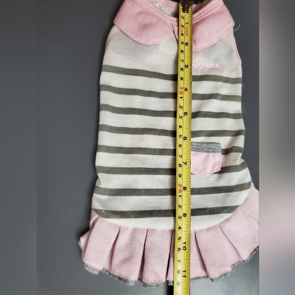 Ellen Degeneres Puppy 🐶 Dress with Ruffle pleated hem pink colar.. X small - Picture 10 of 14